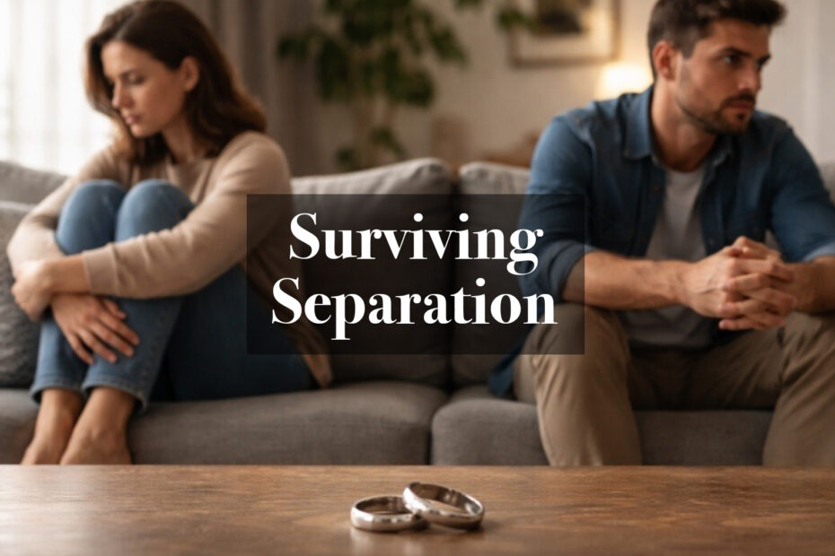 Two people are separating after being married